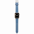 Miniatyrbild 4 av 5: Apple Watch Series 8 (41mm) klockarmband i äkta läder - Blå Blå