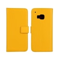 Miniatyrbillede 1 af 2: Lönnrot HTC One M9 Ægte Læder Etui Med kortholder - Gul Yellow