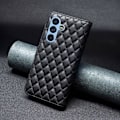 Miniatyrbillede 5 af 6: Rhombus mat Samsung Galaxy A54 flip etui - Sort Black