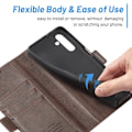 Miniatyrbillede 2 af 2: LC.IMEEKE Samsung Galaxy A14 Flip Etui - Brun Brown