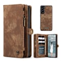 Miniatyrbillede 1 af 2: CaseMe Samsung Galaxy S21 FE Zipper Wallet - Brun Brown