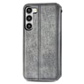 Pikkukuva 2 / 2: Nahkakotelo With A Stylish Rhombus Imprint For Samsung Galaxy S23 Plus - Harmaa Silver grey