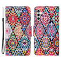 Miniatyrbillede 1 af 2: Wonderland Samsung Galaxy A54 Flip Etui - Rhombus / Totem Multicolor