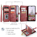 Miniatyrbillede 2 af 2: CaseMe Samsung Galaxy A13 5G etui med lynlås og pung - Rød Red