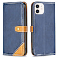 Pikkukuva 1 / 2: BINFEN kaksivärinen nahkakotelo iPhone 12 Mini - Sininen Blue