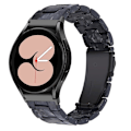 Miniatyrbillede 2 af 6: Samsung Galaxy Watch 5 / 5 Pro / 4 urrem i resin-stil - Sort / Hvid Black