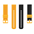 Miniatyrbillede 2 af 2: 20 mm silikone-urrem til Garmin-ur - Gul / Sort Yellow