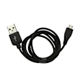 Miniatyrbillede 2 af 2: Micro USB Data- og Opladerkabel (Sort) 1m til Smartphones Black