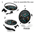 Pikkukuva 2 / 6: Huawei Watch GT 2 42mm suojus karkaistulla lasilla - Läpinäkyvä Transparent