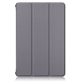 Pikkukuva 3 / 6: Kolminkertainen nahkainen jalusta kotelo Huawei MatePad T10 - Harmaa Silver grey