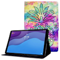 Miniatyrbillede 1 af 2: Lenovo Tab M10 (Gen 3) læderetui med cool mønster - Farverig Ananas Multicolor