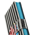 Miniatyrbillede 2 af 2: Moberg (Giraf & Striber) Samsung Galaxy Alpha Læder Flip Etui Multicolor
