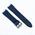 Pikkukuva 4 / 4: Samsung Galaxy Watch 5 / 4 / 3 nahkainen ja silikoninen ranneke - Litchi Tekstuuri Sininen / Musta Blue