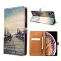 Miniatyrbillede 1 af 2: iPhone Xs Max flip cover i mønstret læder - Dock At Sunset Multicolor