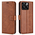 Pikkukuva 1 / 2: Lompakko Nahkakotelo For OnePlus Ace Pro / 10t - Vaalean Ruskea Brown