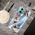 Pikkukuva 2 / 2: Marble design Xiaomi Redmi Note 11E kotelot - Taivaansininen Ja Ruskea Marmori Multicolor