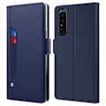 Miniatyrbillede 1 af 2: Phone Etui med Make-up Mirror og Slick Design til Sony Xperia 1 Iv - Blå Blue