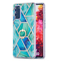 Pikkukuva 1 / 2: Marble Patterned Suojakuori With Ring Holder For Samsung Galaxy S20 Fe 2022 / S20 Fe 5g - Vihreä Green