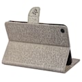 Miniatyrbillede 2 af 2: Samsung Galaxy Tab A8 10.5 (2021) sommerfugleblomst-præget læderetui - Grå Silver grey