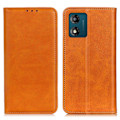 Pikkukuva 1 / 2: Lompakko-style Aitoa Nahkaa Läppäkotelo For Motorola Moto E13 - Ruskea Brown