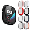 Miniatyrbillede 2 af 2: Fitbit Sense / Versa 3 mat hårdt cover med hærdet glas - Sort Black