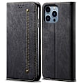 Miniatyrbillede 1 af 2: Jeans iPhone 14 Pro Max flip etui - Sort Black