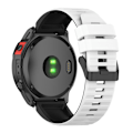 Miniatyrbillede 1 af 2: Garmin Fenix 7X tofarvet silikone-urrem - Hvid / Sort White