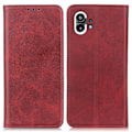 Pikkukuva 1 / 2: Lompakko-style Aitoa Nahkaa Läppäkotelo For Nothing Phone (1) - Punainen Red