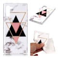 Miniatyrbillede 1 af 2: Marble Samsung Galaxy Note 10 cover - Triangle Shape Marble Multicolor