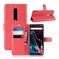 Miniatyrbillede 1 af 2: OnePlus 7 Pro litchi lædercover - rød Red