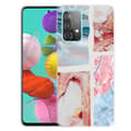 Miniatyrbillede 1 af 2: Marble Samsung Galaxy A13 4G Etui - Bølget Marmor Tile Multicolor