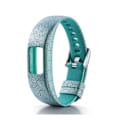 Miniatyrbillede 1 af 2: Garmin Vivofit 4 mønstret justerbar silikone urrem - Cyan Auspicious Skyer Mønster Blue