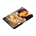 Miniatyrbild 5 av 6: Amazon Fire 7 (2022) läderfodral med coolt mönster - Katt / Lejon Brun