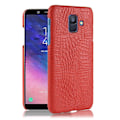 Miniatyrbillede 1 af 2: Samsung Galaxy A6 (2018) mobiletui i kunstlæder med krokodille tekstur - Rød Red