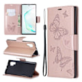 Miniatyrbillede 1 af 2: Butterfly Samsung Galaxy Note 10 Pro etui - Rødguld Pink