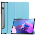 Miniatyrbillede 1 af 2: Tri-fold læderstativ-etui til Lenovo Tab P11 Pro (2. generation) - Himmelblå Blue