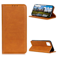 Miniatyrbillede 1 af 2: iPhone 12 Pro / iPhone 12 flip etui i ægte læder med pung – Brun Brown