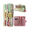 Miniatyrbillede 1 af 2: Moberg (Ugler) Motorola Moto G2 Læder Flip Etui Multicolor
