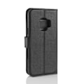Miniatyrbillede 2 af 2: Samsung Galaxy S9 litchi skin PU læder flip etui - Sort Black