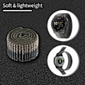 Miniatyrbild 6 av 6: 26 mm klockarmband i nylon för Garmin-klocka - Svart / Grå Svart