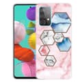 Miniatyrbillede 1 af 2: Deco Samsung Galaxy A73 Etui - Sekskant Fragment Marmor Multicolor