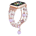 Pikkukuva 1 / 2: Apple Watch 42mm Agate helmi Kellon vaihdettava Ranneke - Kulta/ Violetti Multicolor
