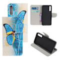 Miniatyrbillede 1 af 2: Wonderland Samsung Galaxy A70 etui - Blå Sommerfugl Blue