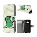 Miniatyrbillede 1 af 2: Moberg HTC One M9 Læder Etui Med Kortholder - Sovende Ugle På En Gren Multicolor