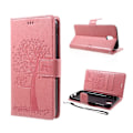 Miniatyrbillede 1 af 2: Samsung Galaxy J7 (2017) Kunstnerisk læder etui med tryk - Pink