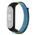 Pikkukuva 1 / 2: Xiaomi Mi Band 7 / 6 / 5 nylonkellohihna silikonisuojuksella - Lime Green