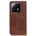 Miniatyrbillede 2 af 2: Flip Etui med Pung i Ægte Læder til Xiaomi 13 - Kaffe Brown