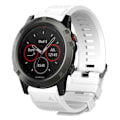 Miniatyrbillede 1 af 2: 26mm Garmin Fenix 5X / 5X Plus / Fenix 3 / 3 HR silikone Urrem – Hvid White