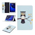 Pikkukuva 1 / 2: Samsung Galaxy Tab A 10.1 (2016) uniikki nahkakotelo - Pöllö oksalla Blue