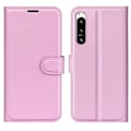 Miniatyrbillede 1 af 2: Klassisk Sony Xperia 5 Iv Flip Etui - Lyserød Pink